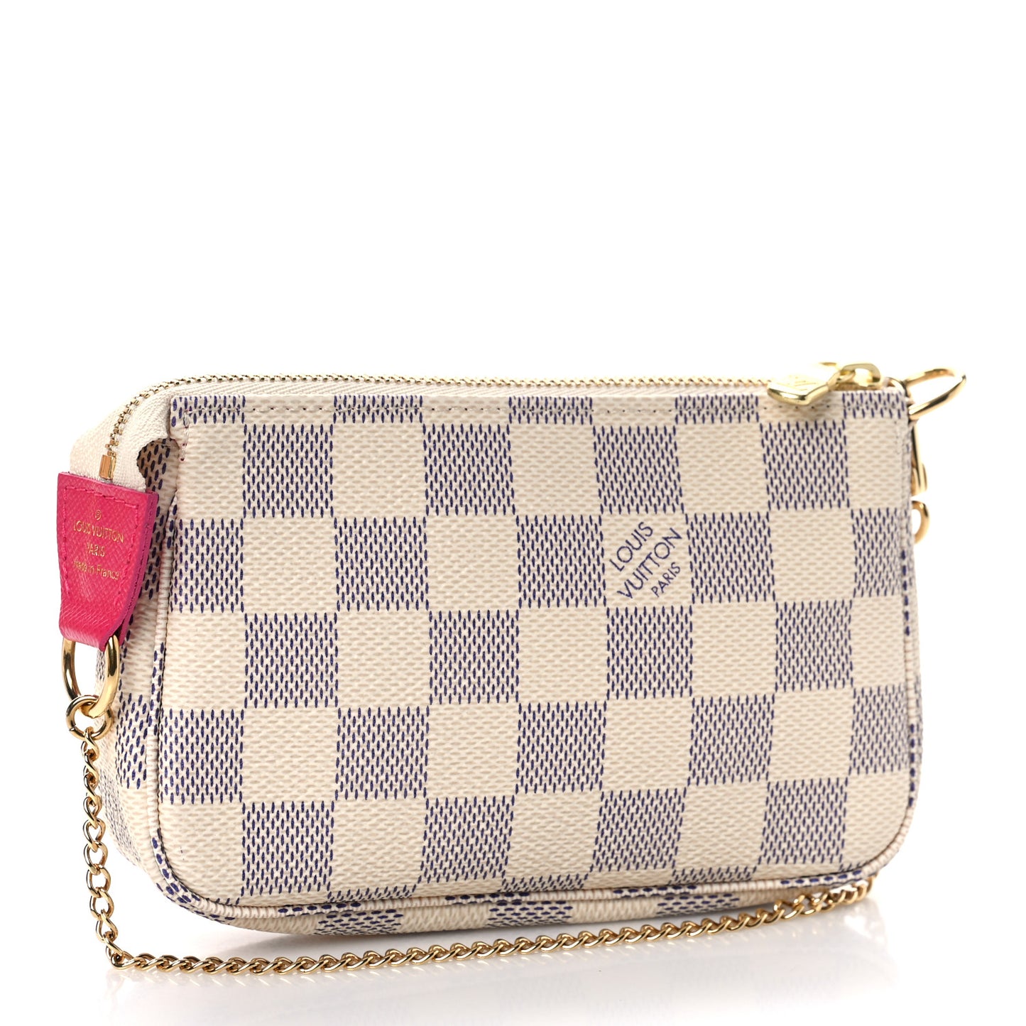 Damier Azur 2021 Christmas Animation Hollywood Mini Pochette Accessories Fuchsia