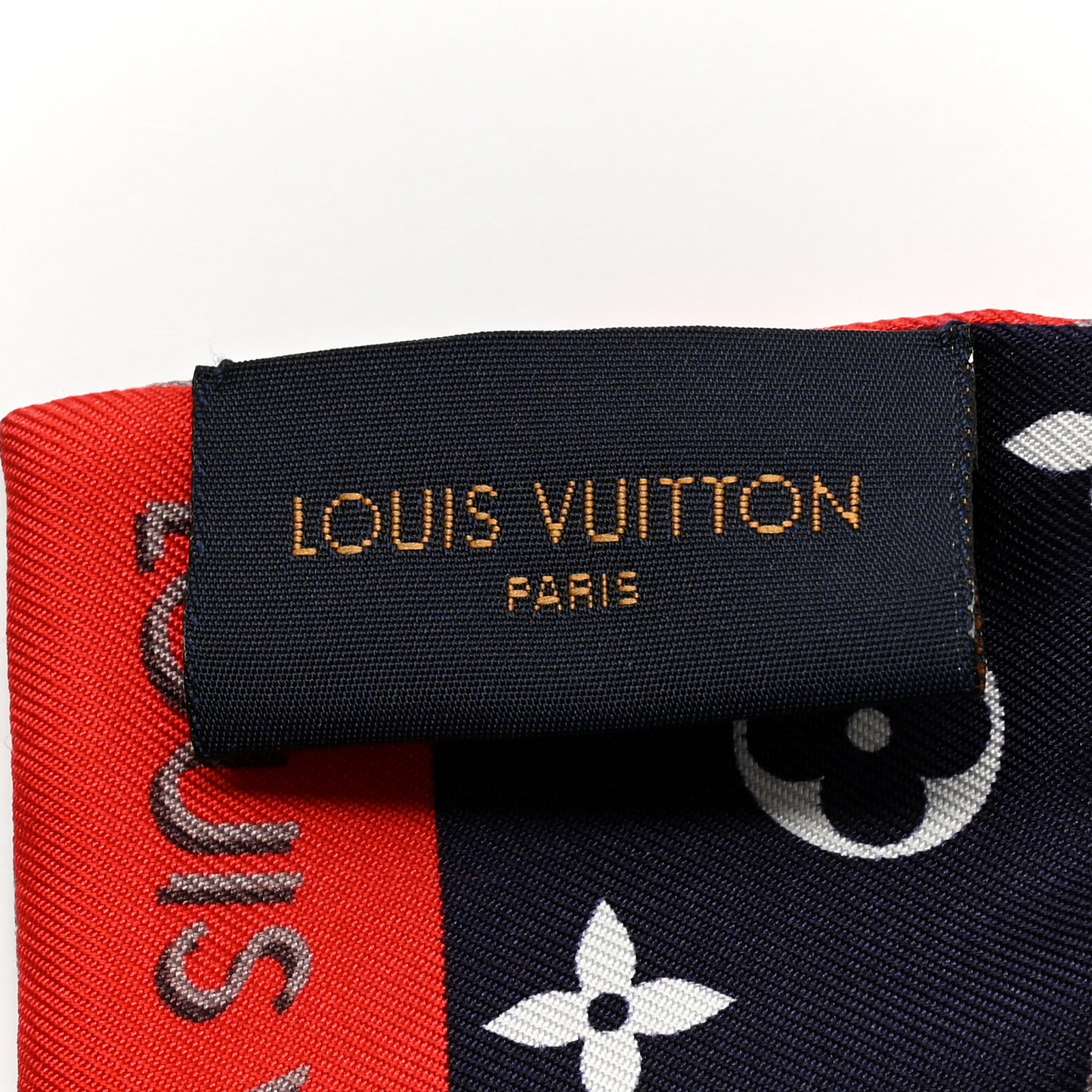 Silk Monogram Escale Perfect Match Bandeau Navy Blue