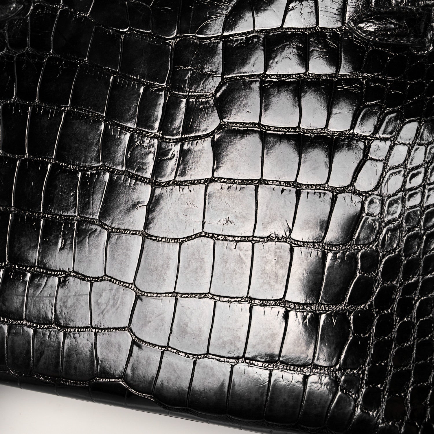 Hermes Shiny Alligator Kelly Sellier 28 Black 15 of 20