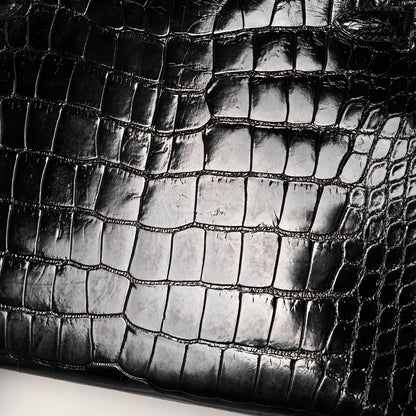 Hermes Shiny Alligator Kelly Sellier 28 Black 15 of 20