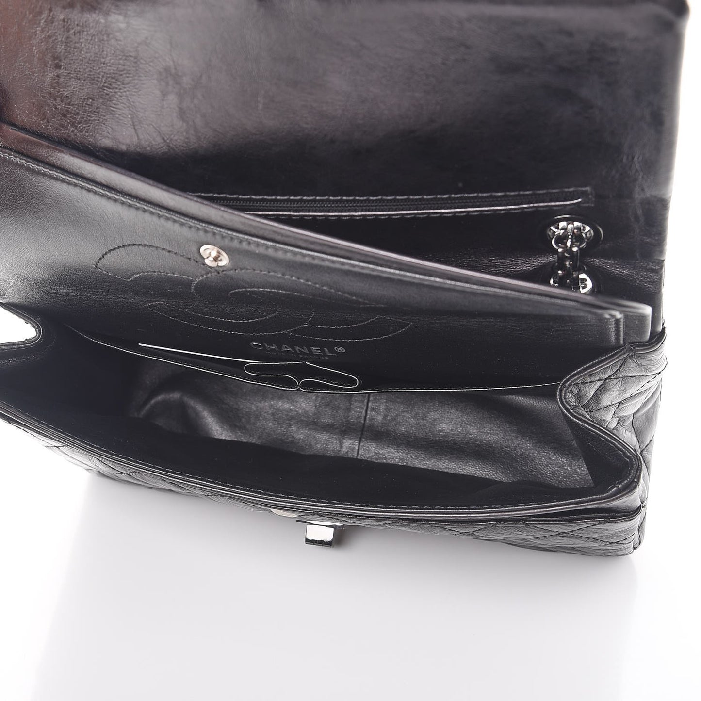 Metallic Aged Calfskin 2.55 Reissue 226 Flap So Black