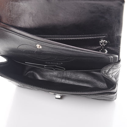 Chanel Metallic Aged Calfskin 2.55 Reissue 226 Flap So Black 6 of 9