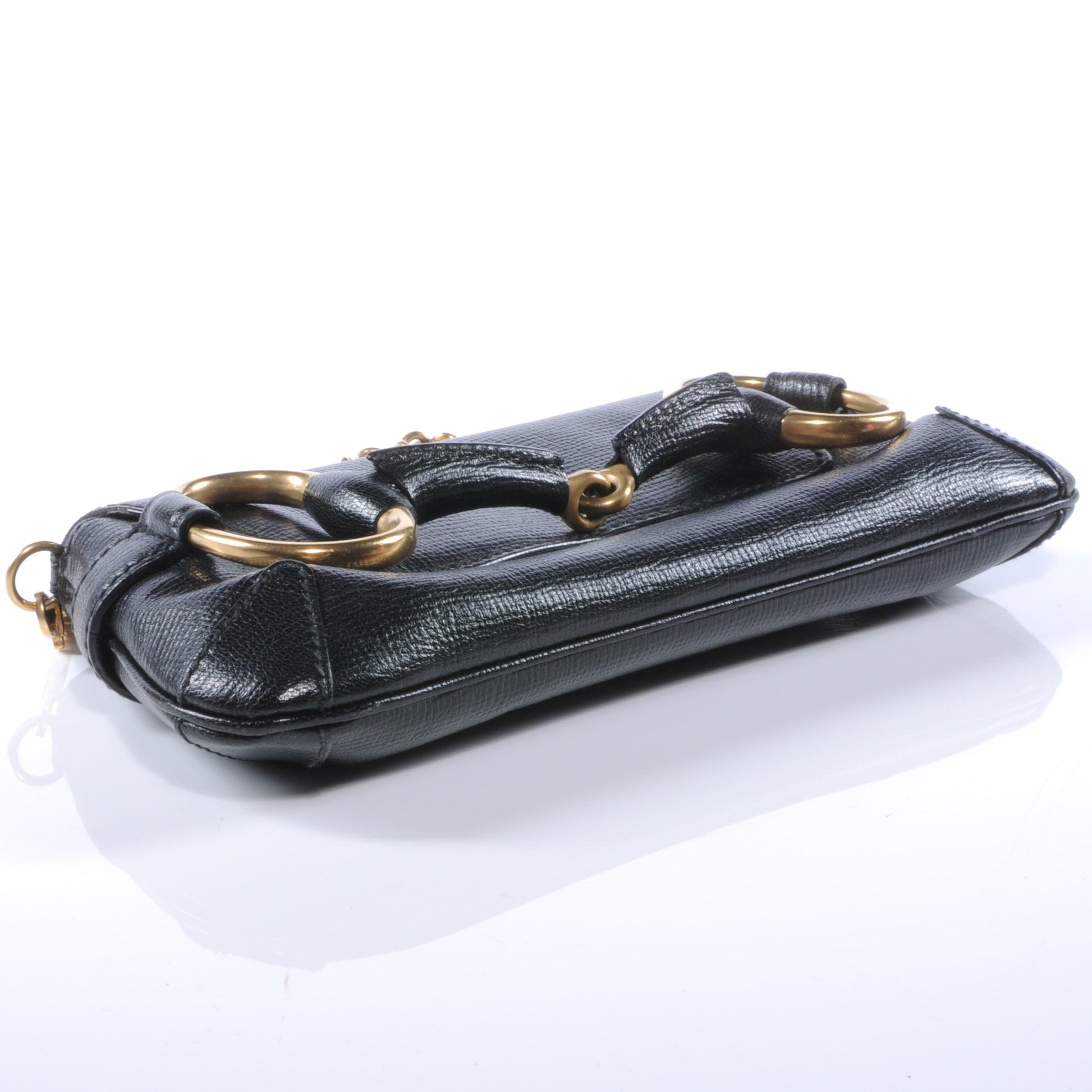 Gucci Leather Horsebit Clutch Bag Black 4 of 7