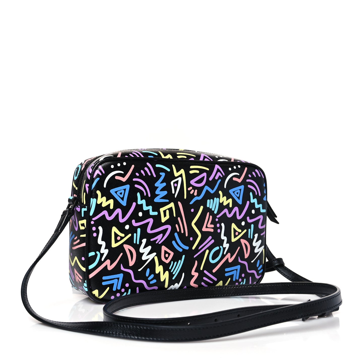 Grain De Poudre Medium Classic Monogram Multicolor Graphic Print Lou Camera Bag Black