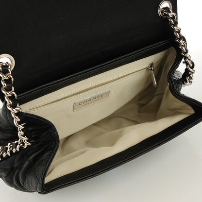 Chanel Washed Lambskin Quilted Medium Chain Around Messenger Black 5 of 6