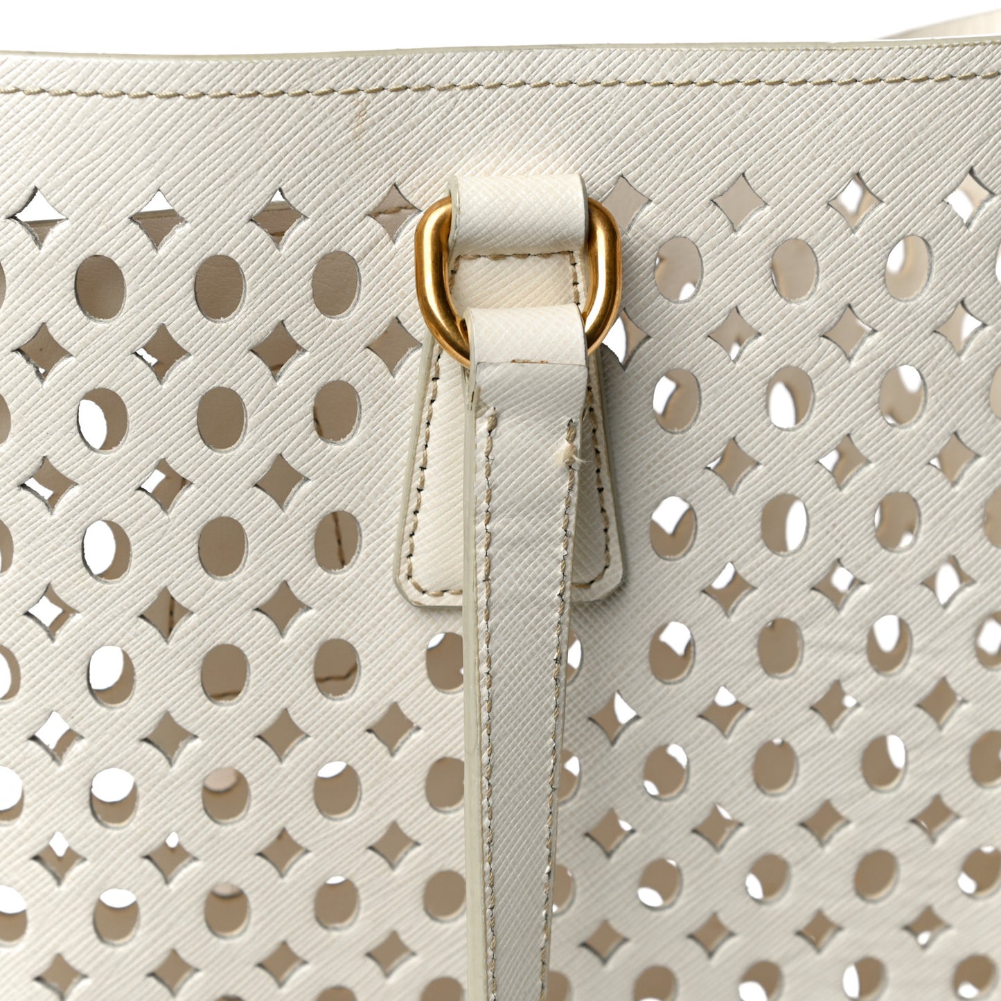 Saffiano Perforated Tote Talco