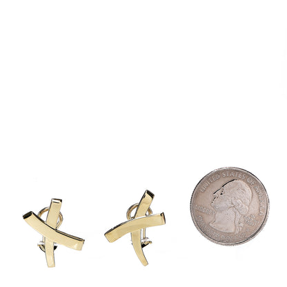 Tiffany 18K Yellow Gold Large Paloma's Graffiti X Earrings 2 of 4