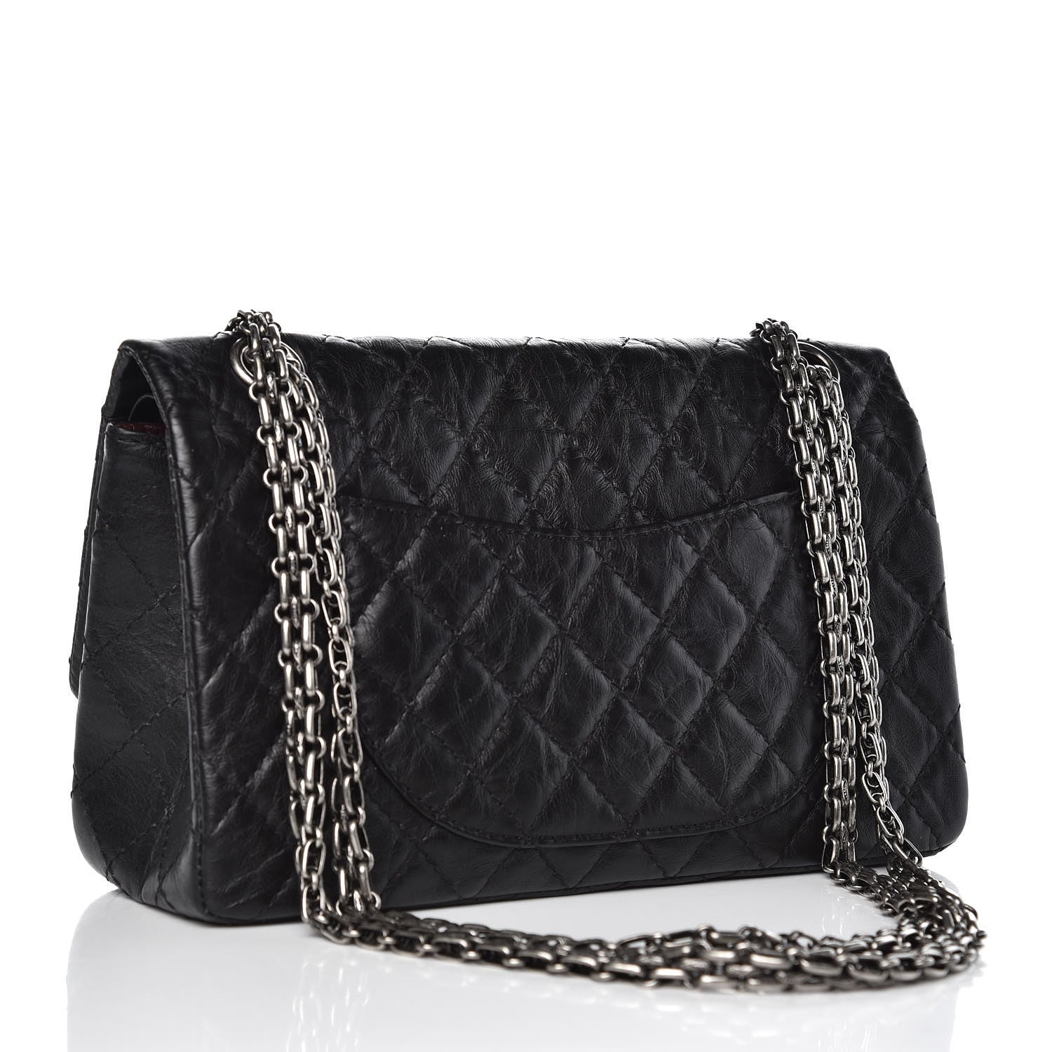 Chanel Aged Calfskin Quilted 2.55 Reissue 225 Flap Black 4 of 8