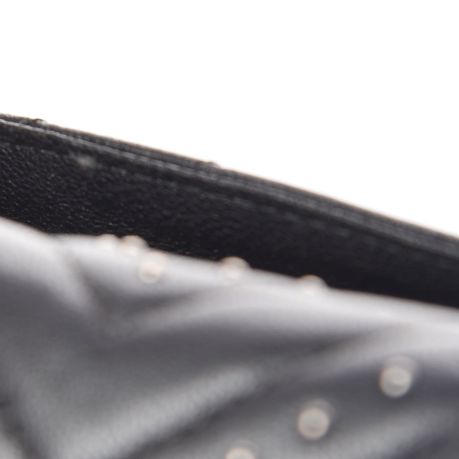 Chanel Sheepskin Chevron Quilted Studded Reissue Wallet On Chain WOC Black 12 of 14