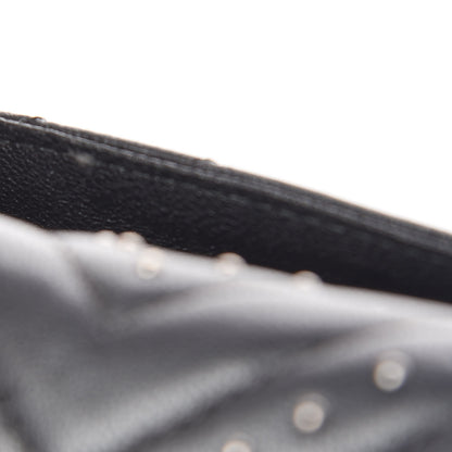 Chanel Sheepskin Chevron Quilted Studded Reissue Wallet On Chain WOC Black 12 of 14