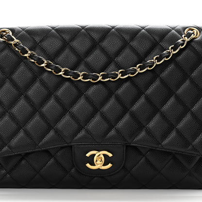 Chanel Caviar Quilted Maxi Single Flap Black 7 of 11
