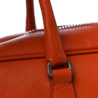 Prada Saffiano Lux Bowler Fuoco 16 of 20