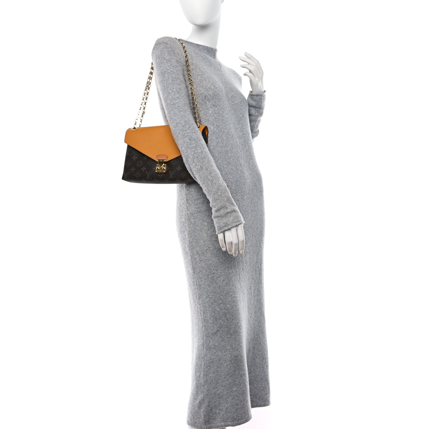LOUIS VUITTON Monogram Pallas Chain Safran