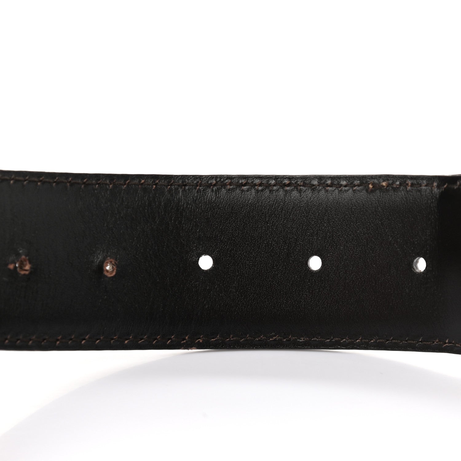 Gucci Nylon Calfskin Double G Web Belt 80 32 Green Red Cuir 6 of 9