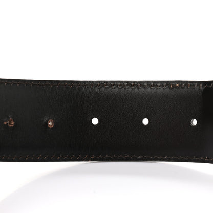 Gucci Nylon Calfskin Double G Web Belt 80 32 Green Red Cuir 6 of 9