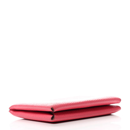Hermes Epsom Calvi Card Case Rose Azalee 4 of 8