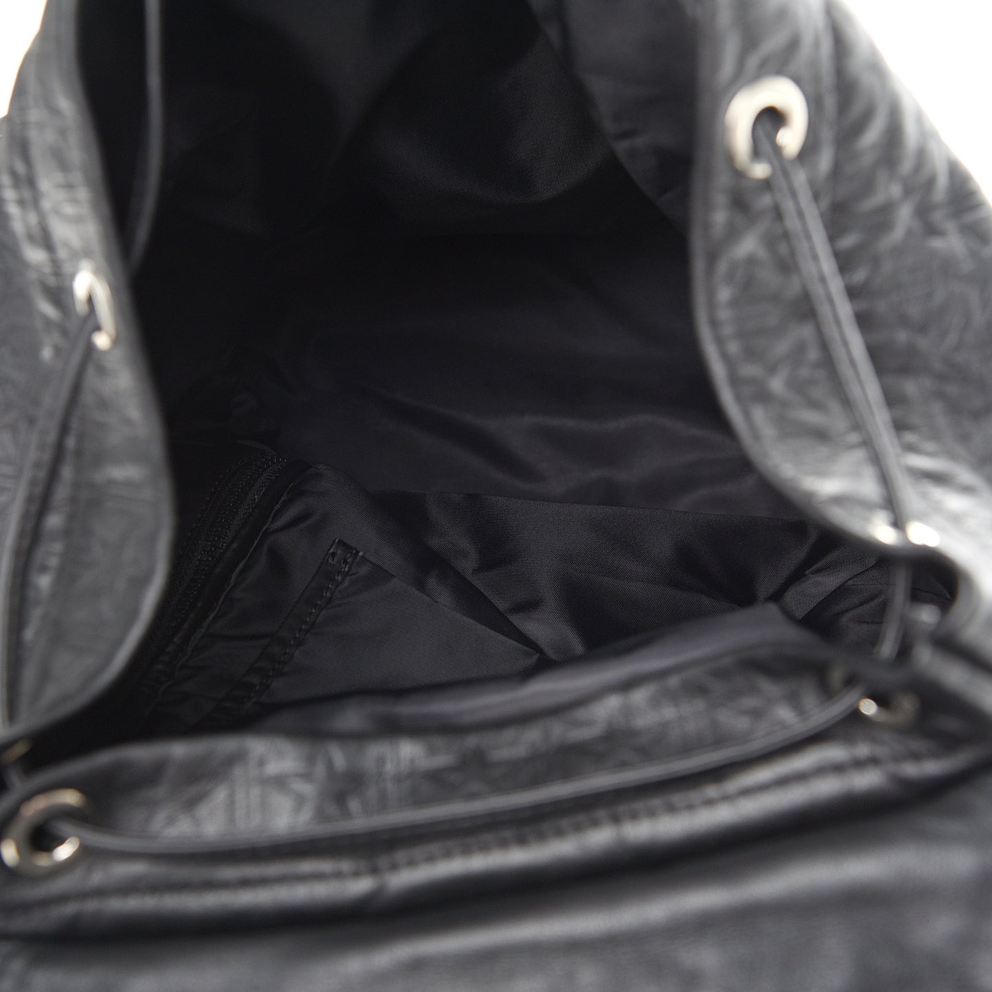 Calfskin Star Embossed Obsedia Backpack Black