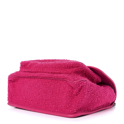 Saint Laurent Boucle Tweed Monogram Medium Niki Chain Satchel Pink 11 of 13