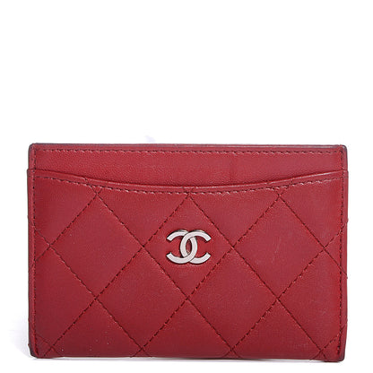Chanel Lambskin Quilted Card Holder Red 1 of 8