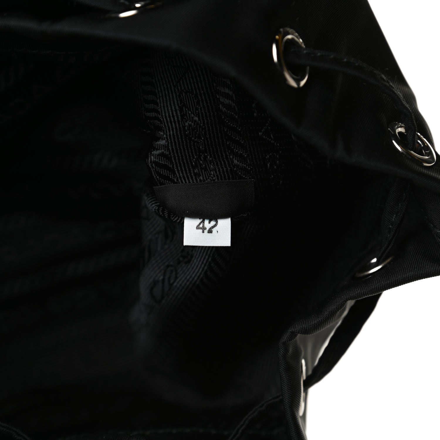 Prada Saffiano Tessuto Nylon Vela Bucket Wristlet Black 8 of 15