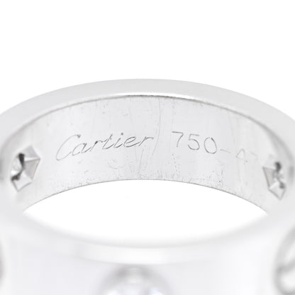 Cartier 18K White Gold 3 Diamond 5.5mm LOVE Ring 47 4 4 of 4
