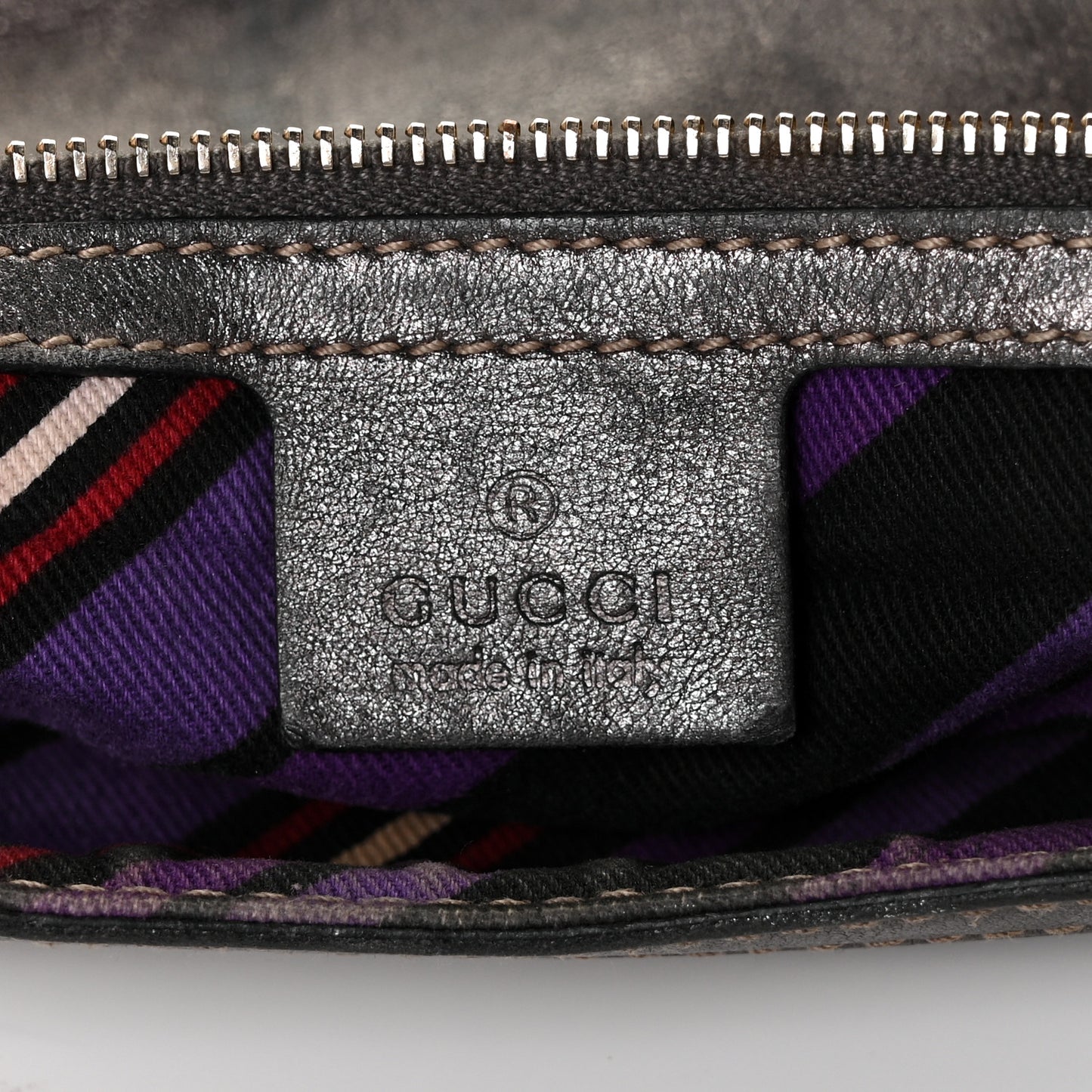 Guccissima Britt Tassel Shoulder Bag Gunmetal