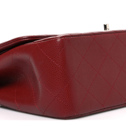 Chanel Caviar Quilted Jumbo Double Flap Burgundy 9 of 10