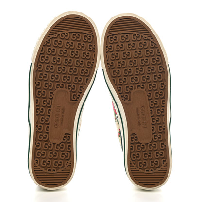Gucci Cotton Tussah Web Gucci 100 1977 Tennis Sneakers 37 Beige Green Multicolor Vintage Green 5 of 8