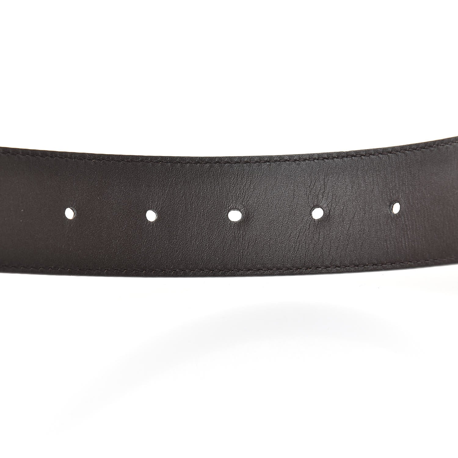 Gucci Guccissima Signature Interlocking G Reversible 37mm Belt 95 38 Black Cocoa 5 of 7
