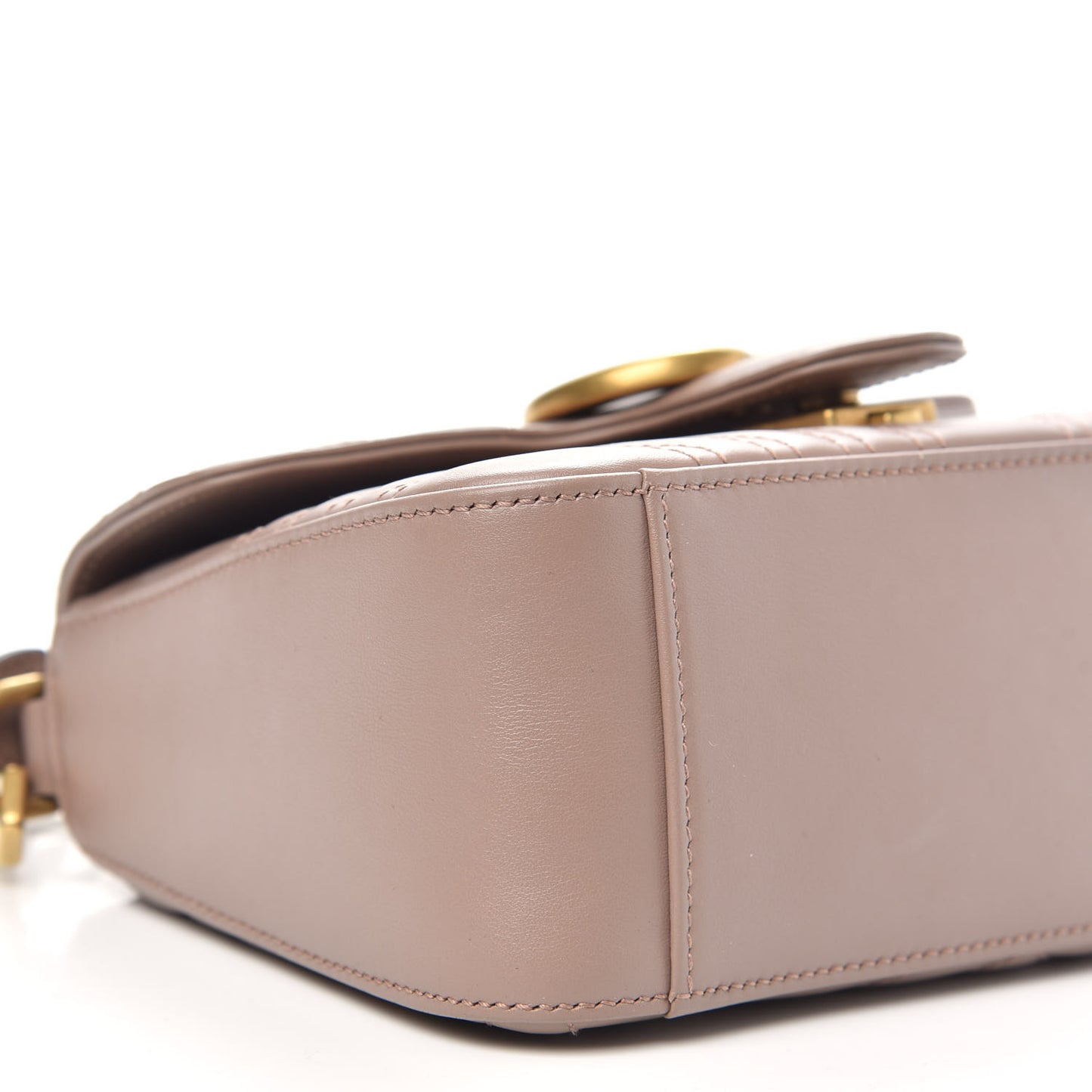Calfskin Matelasse Mini GG Marmont Top Handle Shoulder Bag Porcelain Rose