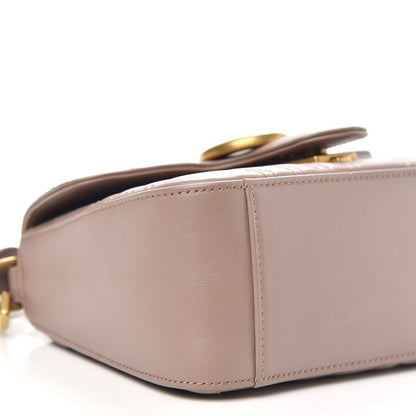 Gucci Calfskin Matelasse Mini GG Marmont Top Handle Shoulder Bag Porcelain Rose 8 of 10