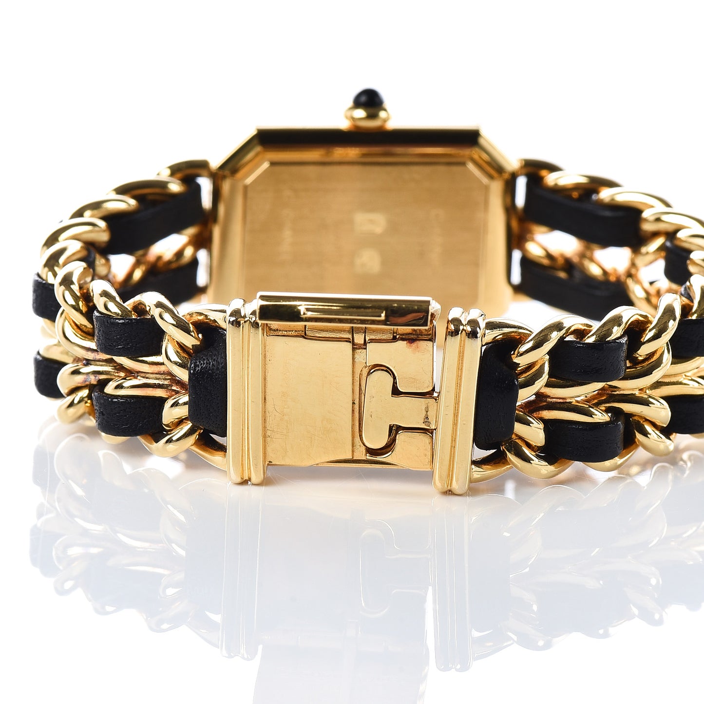 Stainless Steel Lambskin 20mm Chain Premiere Quartz Watch Gold S