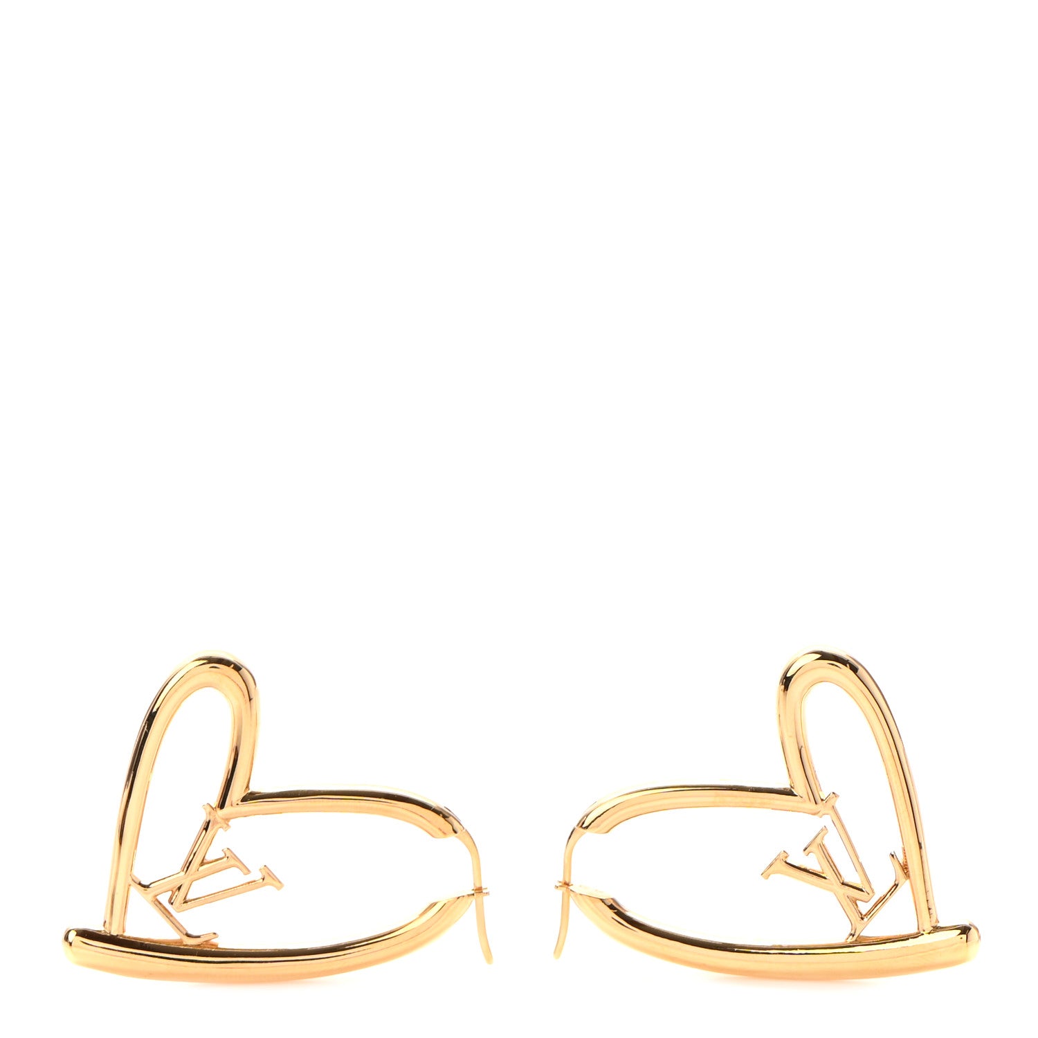 Louis Vuitton Metal Fall In Love Hoop Earrings GM Gold 1 of 5