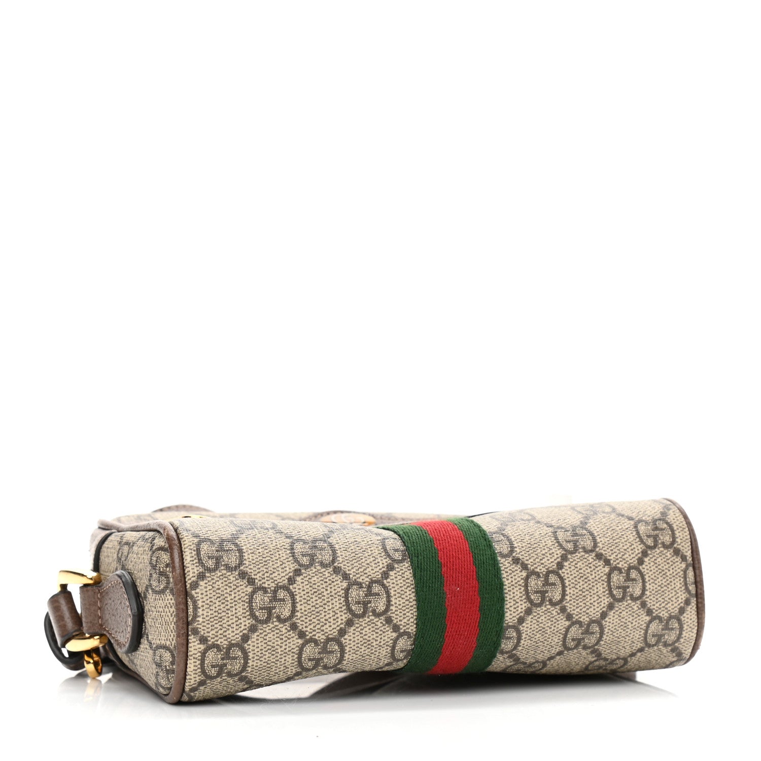 Gucci GG Supreme Monogram Web Mini Ophidia Shoulder Bag Brown 4 of 12