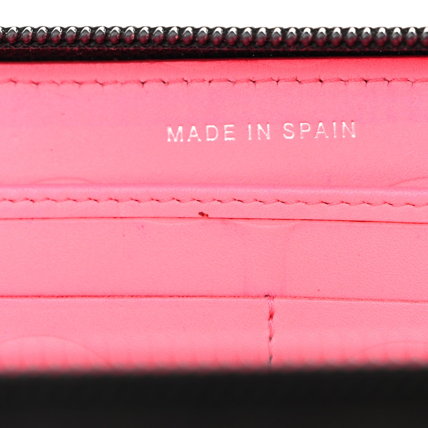 Calfskin Quilted Cambon Large Gusset Zip Around Wallet Black