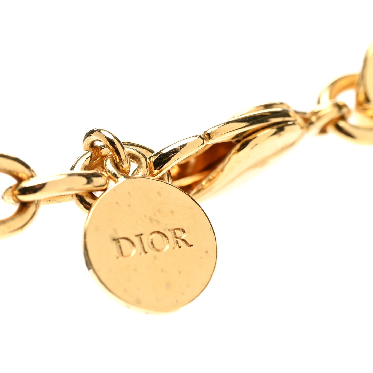Metal CD Choker Necklace Gold