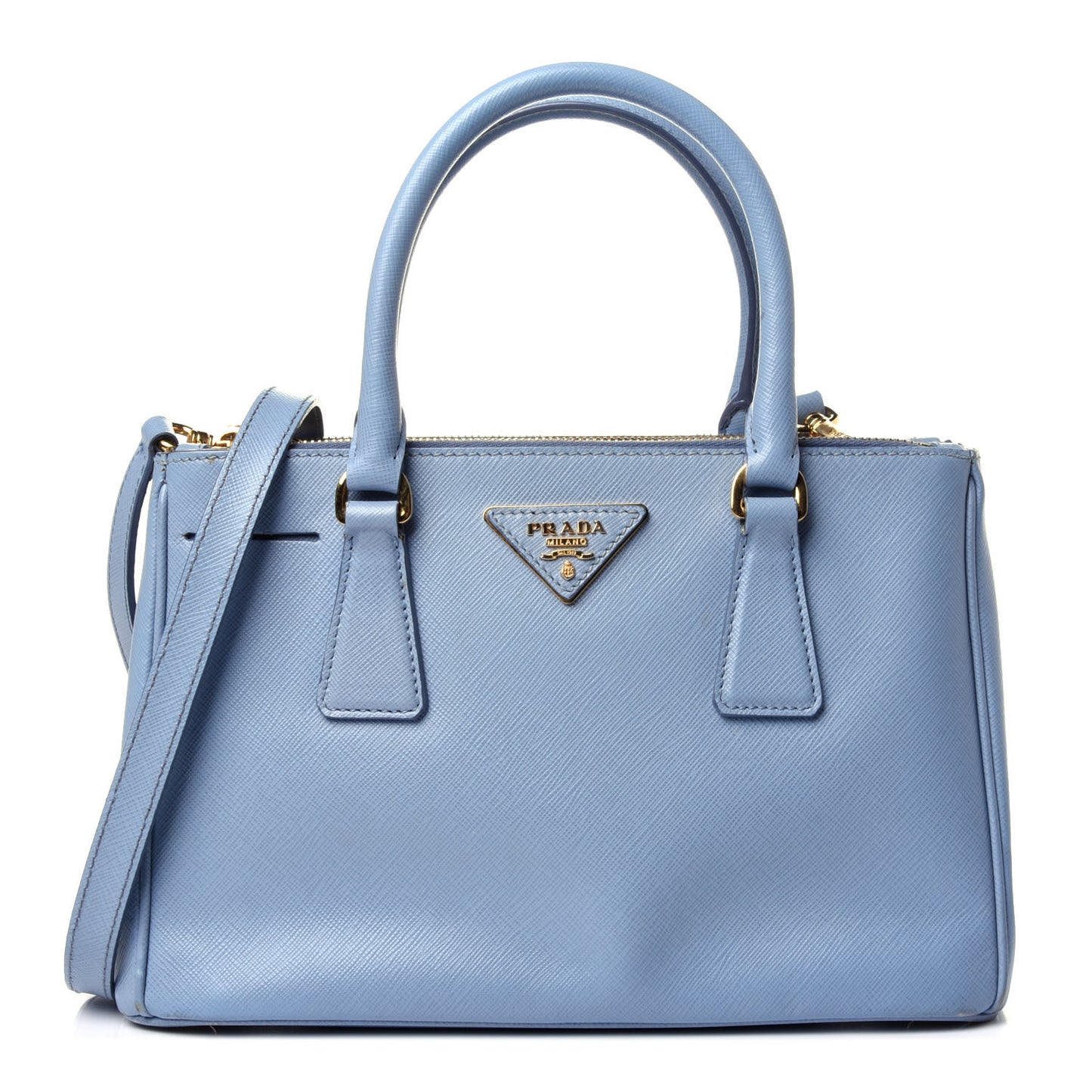 Saffiano Galleria Mini Double Zip Tote Aviazione