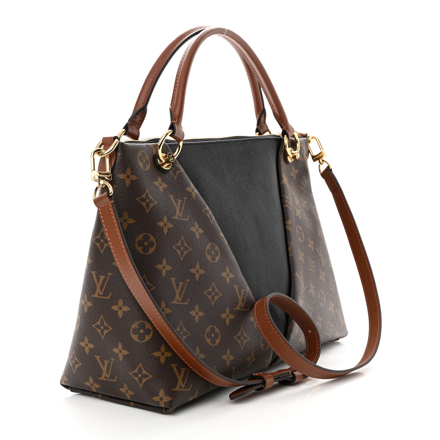 Louis Vuitton Monogram V Tote MM Black 3 of 9