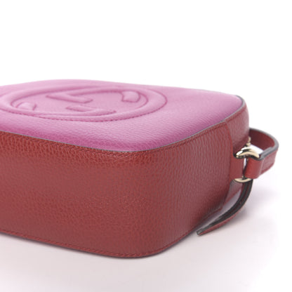 Gucci Dollar Calfskin Bi-Color Small Soho Disco Bag New Rosette Hibiscus Red 9 of 10