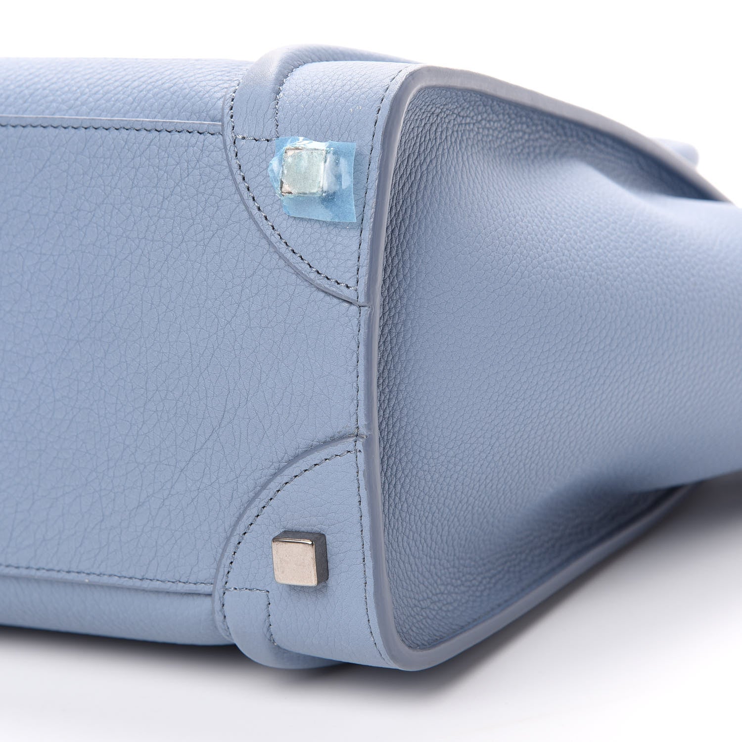 Celine Drummed Calfskin Micro Luggage Slate 9 of 11