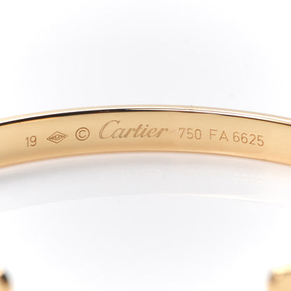 Cartier 18K Yellow Gold LOVE Cuff Bracelet 19 4 of 4