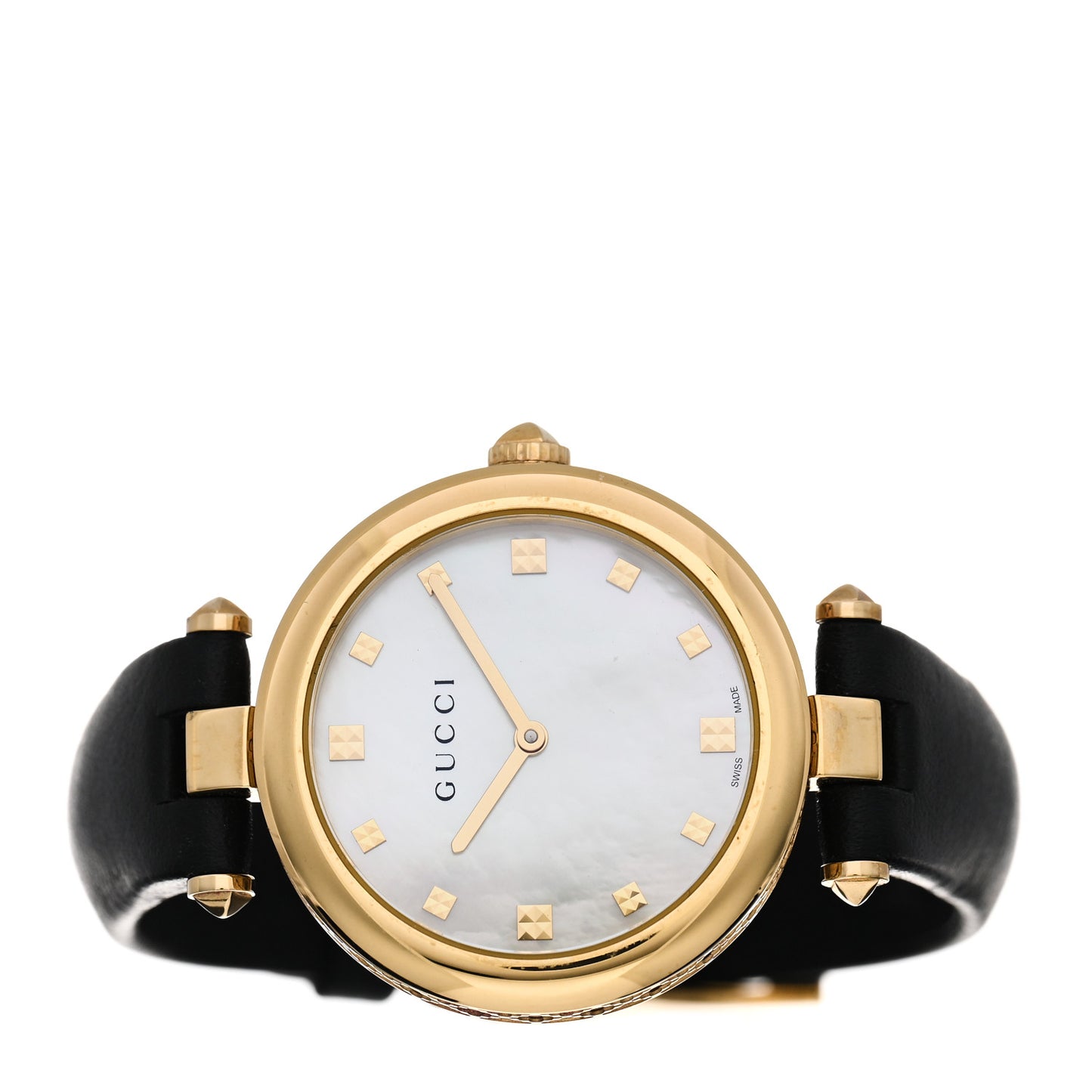 Stainless Steel Calfskin Mother of Pearl 32mm Diamantissima Quartz Watch