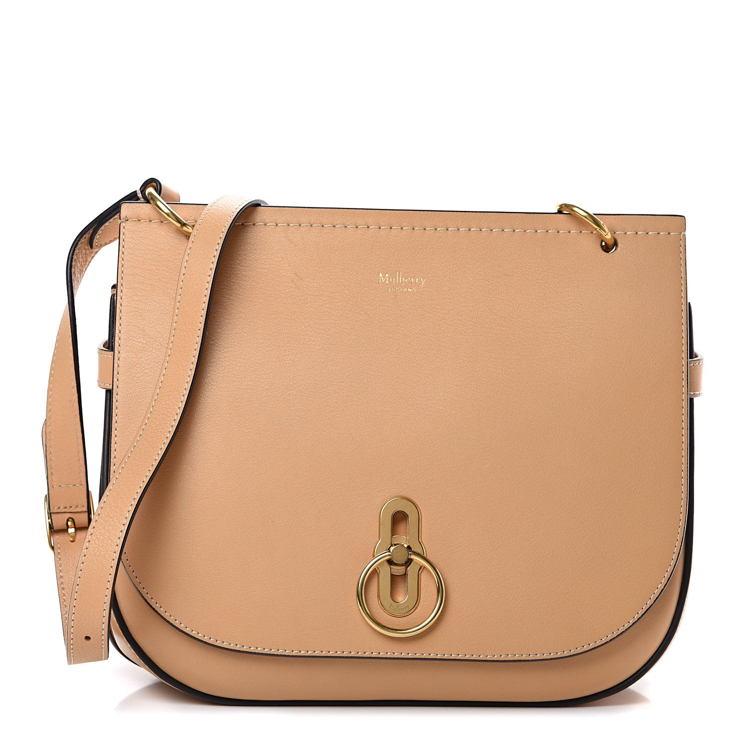 Mulberry Silky Calfskin Amberley Satchel Dark Golden Yellow 1 of 16