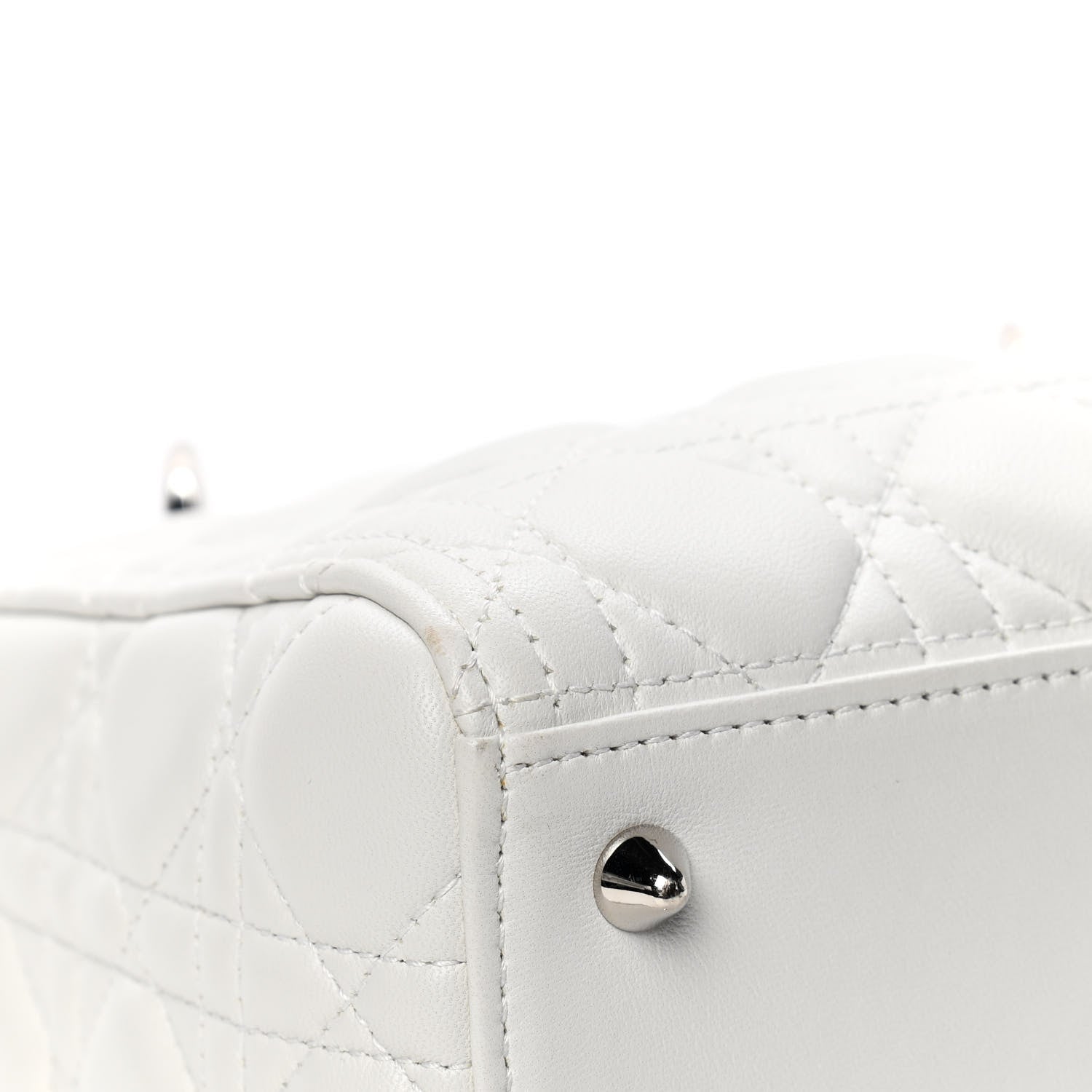 Christian Dior Lambskin Cannage Medium Lady Dior White 7 of 7