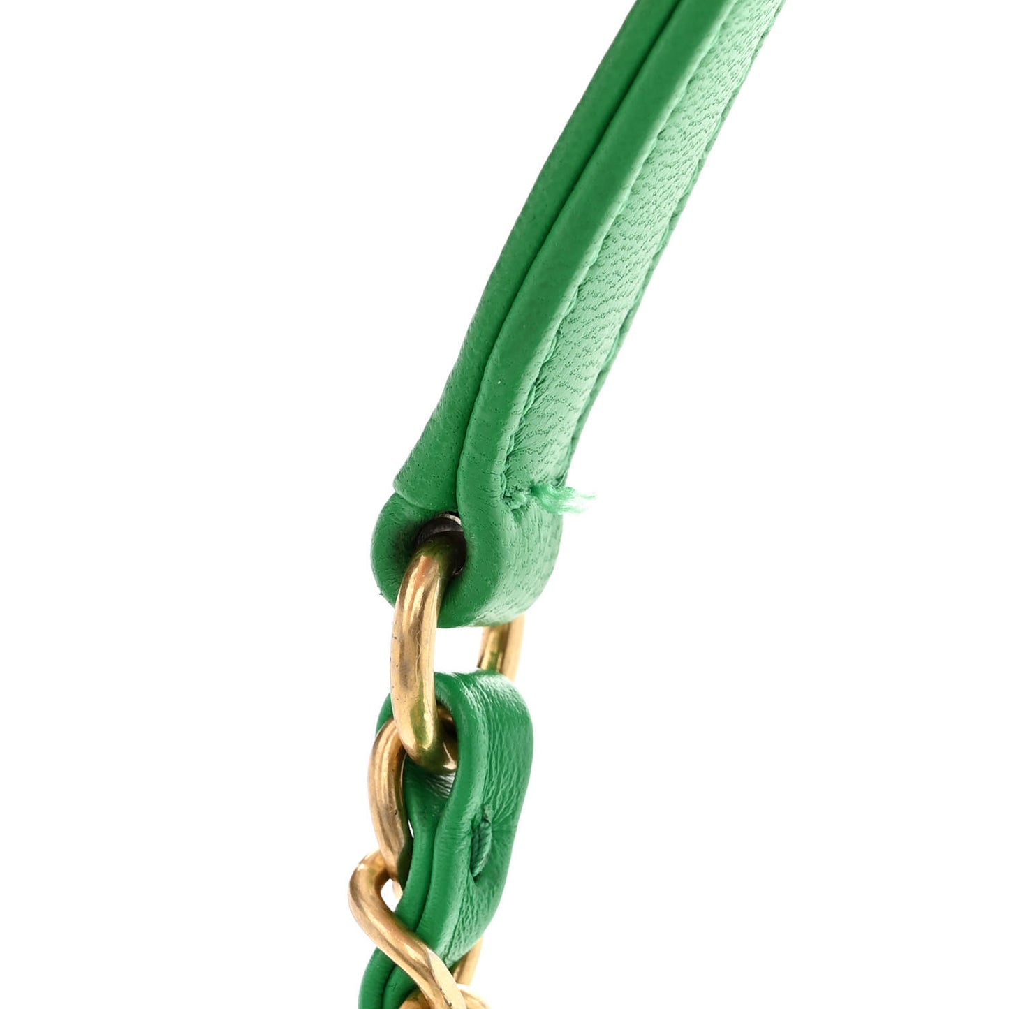 Lambskin Quilted Large Perfect Meeting Hobo Green