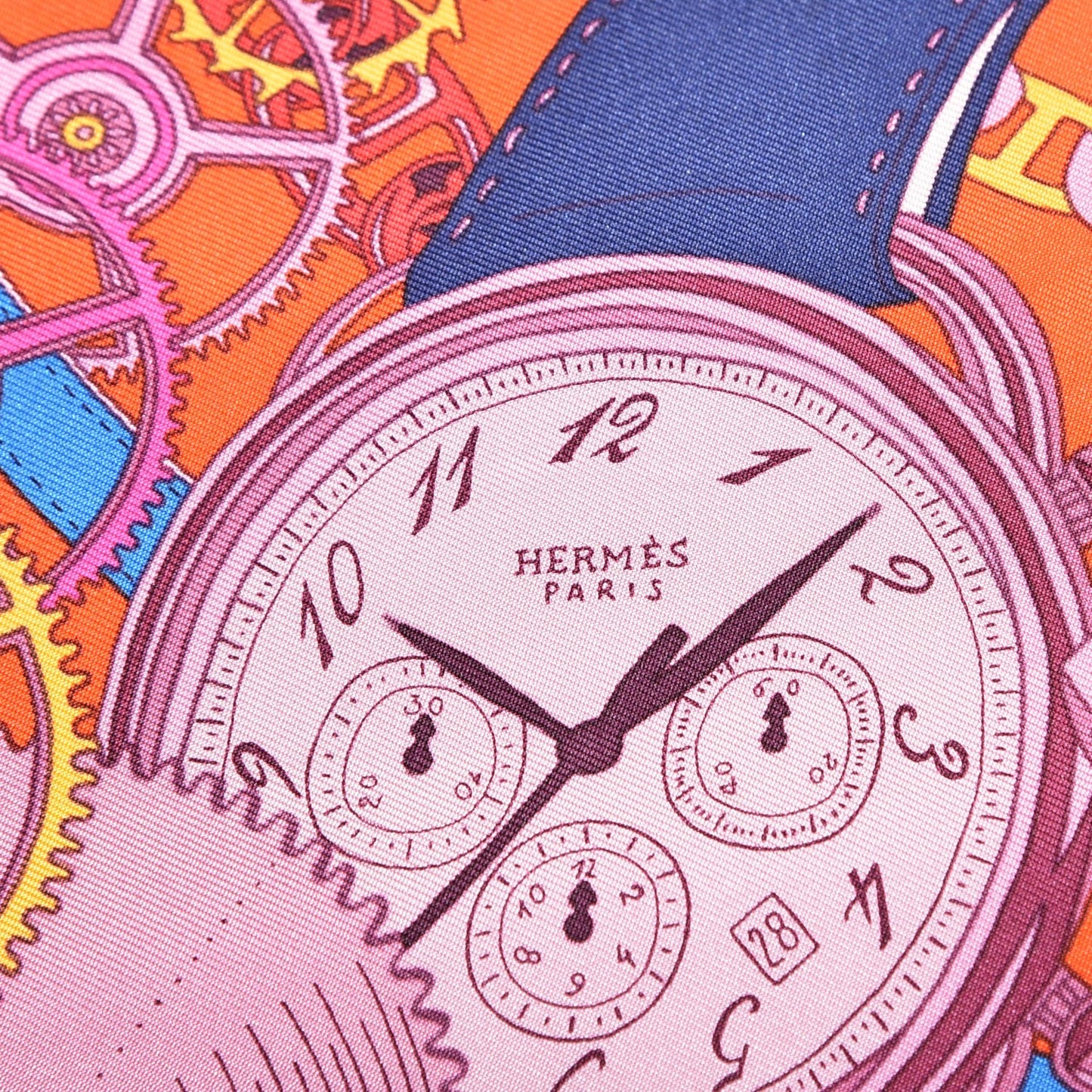 Silk Monsieur Montres Pocket Square