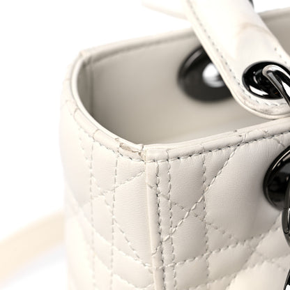 Christian Dior Lambskin Cannage Medium Lady Dior White 15 of 18