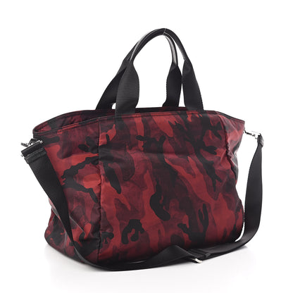 Prada Tessuto Nylon Camouflage Shopping Tote Bordeaux 3 of 9