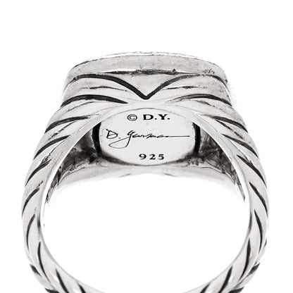 David Yurman Sterling Silver Diamond 11mm Albion Pave Ring 52 6 5 of 5