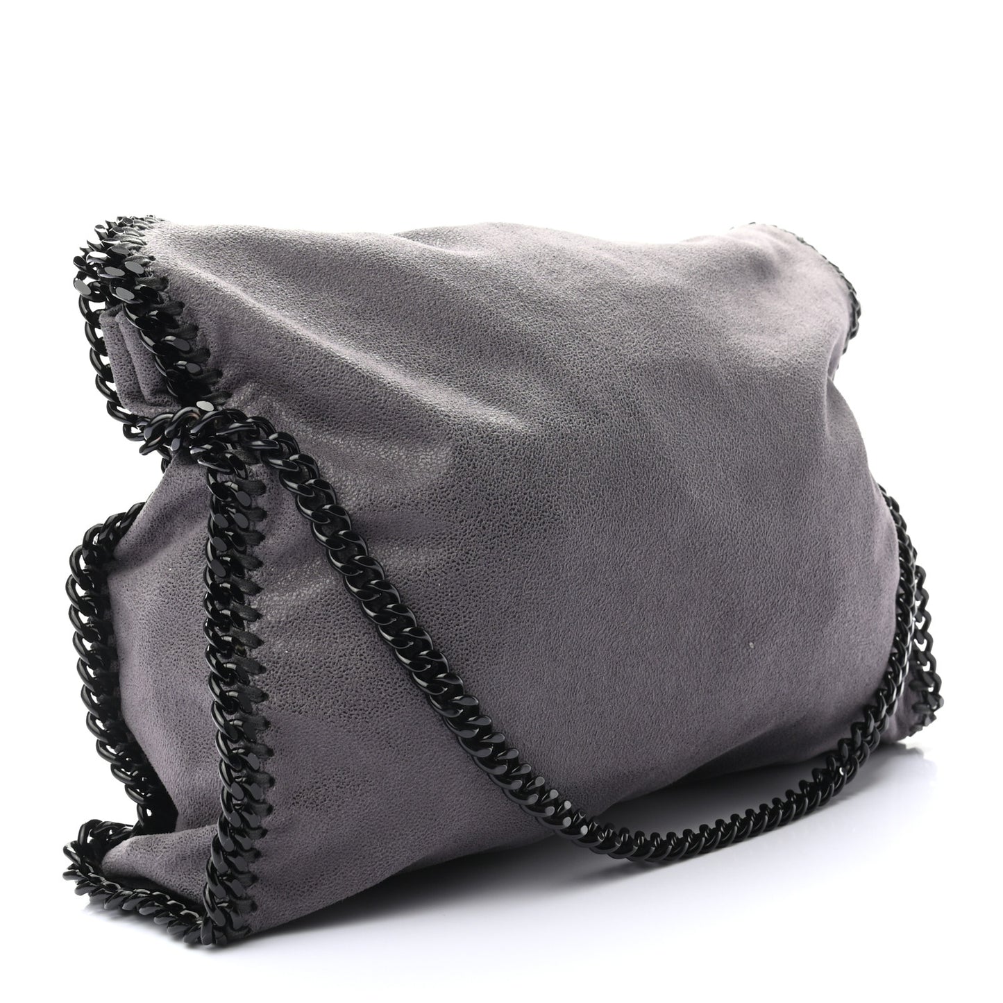 Shaggy Deer Falabella Fold Over Tote Grey